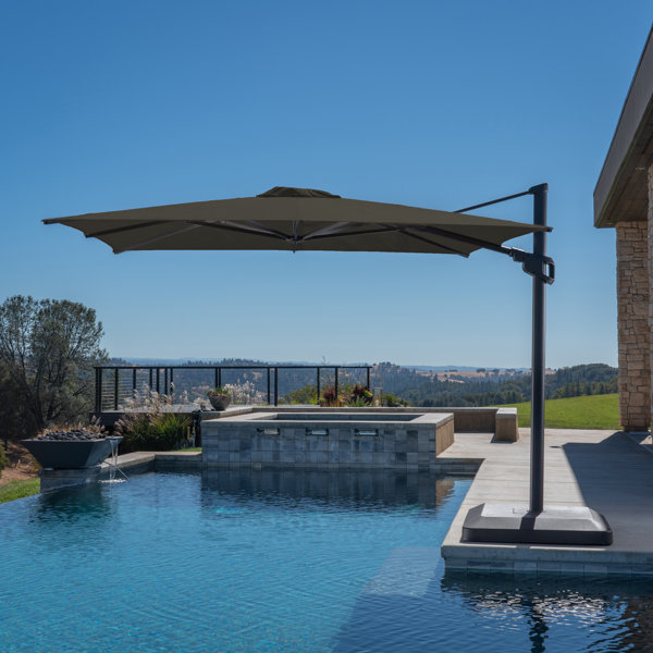 Arlmont & Co. Klyn 10'' Square Offset Umbrella Upper Pole / Canopy